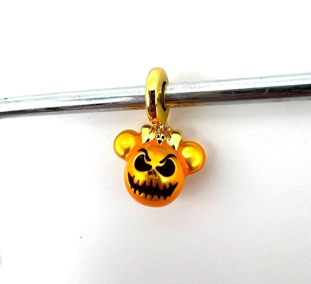 New Scary Minnie Jack o Lantern Charm for European Bracelet